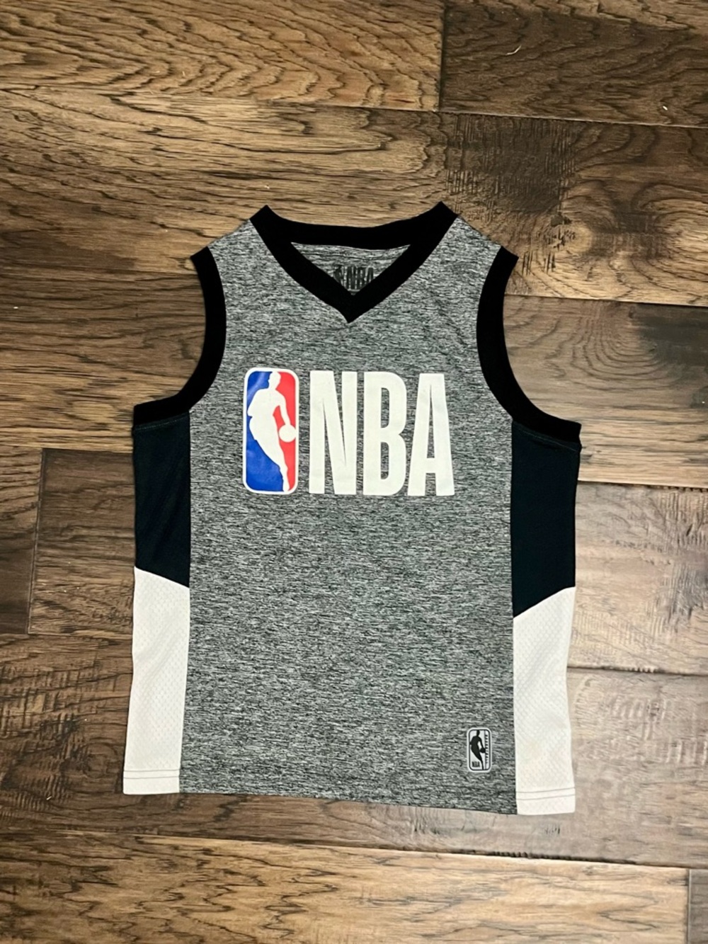 NBA Grey Black and White Kids Sleeveless Jersey